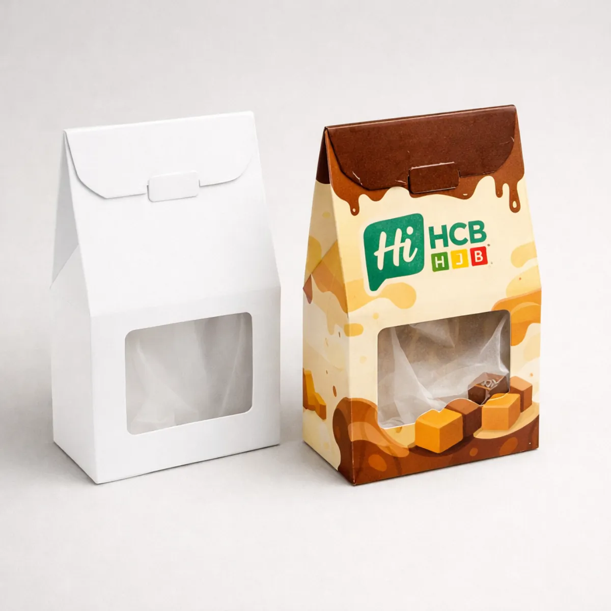 A large collection of bulk fudge boxes in various sizes and designs for wholesale distribution- class=